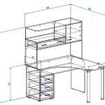 Схема сборки Компьютерный угловой стол Ванесса 13 BMS