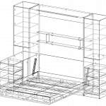 Чертеж Шкаф-кровать трансформер Долли 51 BMS