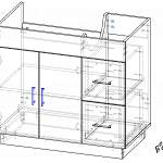 Чертеж Тумба для ванной Шайн 2 BMS