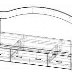 Чертеж Кровать детская Селина BMS