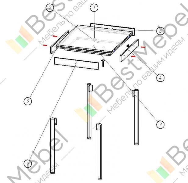 Схема сборки кухонного стола