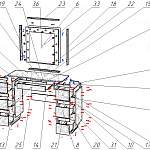 Схема сборки Туалетный столик Гамма 4 BMS
