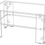 Чертеж Стол журнальный Классик BMS