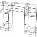 Схема сборки Туалетный столик Лидия 6 BMS