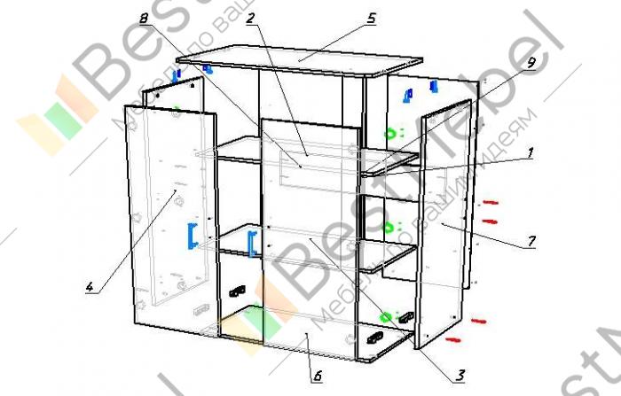 Схема сборки тумбы атл 03