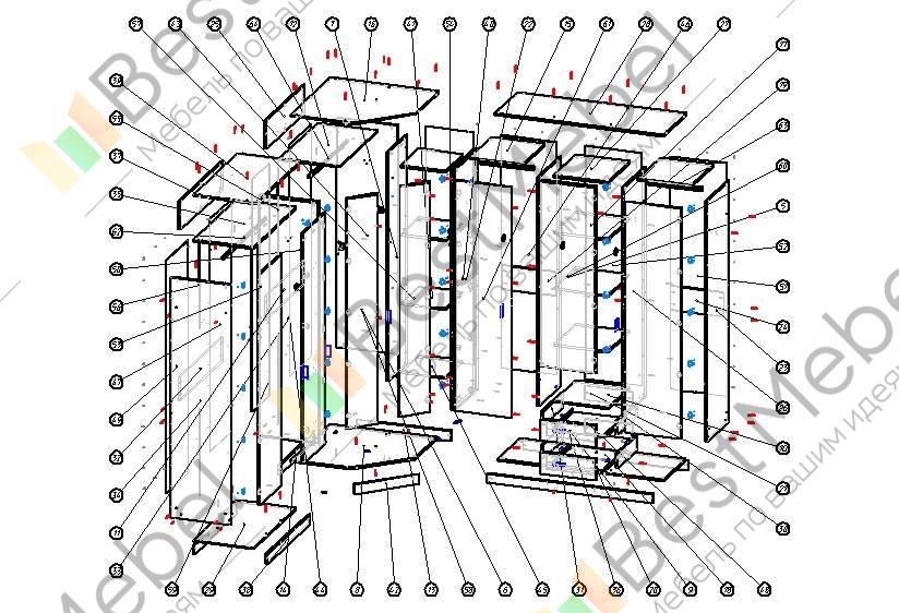 Шкаф вегас угловой схема сборки