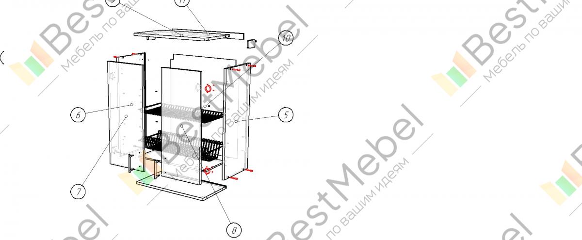 Инструкция по сборке сушилки для посуды в шкаф