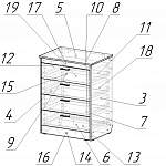 Схема сборки Комод Сонгесанд Songesand 3