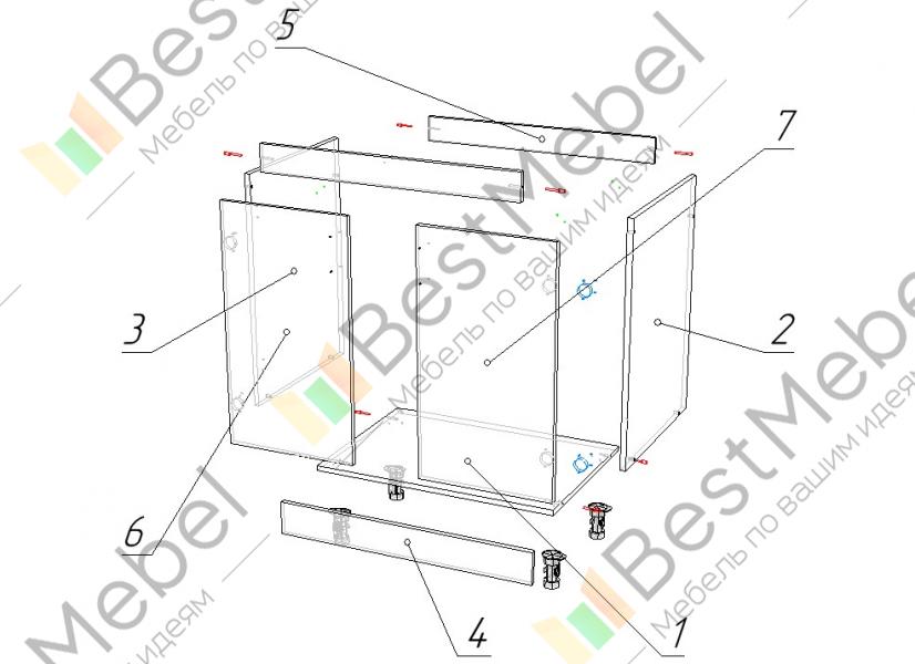 Схема сборки тумбы атл 03