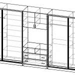 Схема сборки Двойной шкаф-купе Натан 3 BMS
